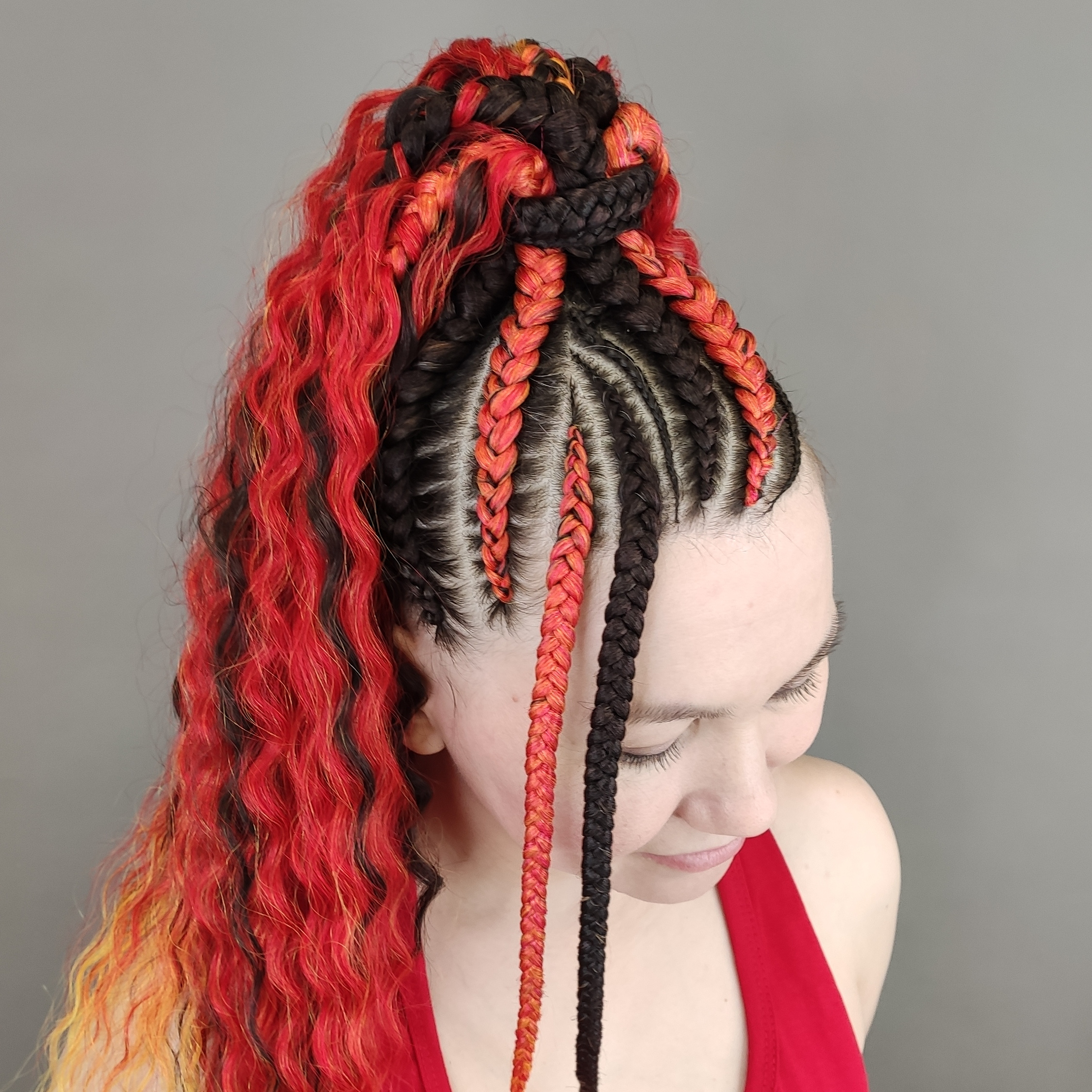 Брейды в хвост/шишки. 9 шт