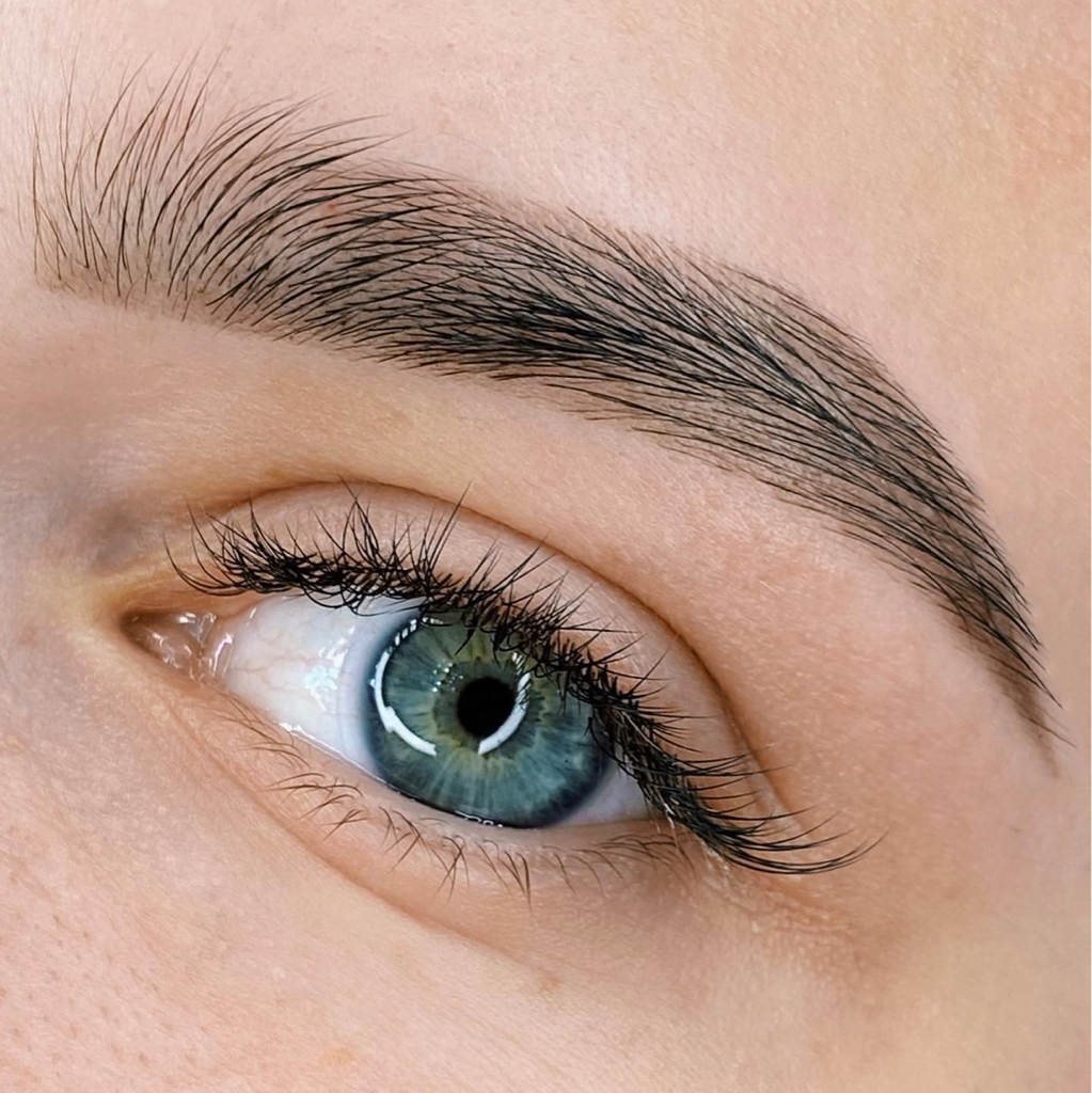 Окрашивание краской + оформление бровей пинцетом