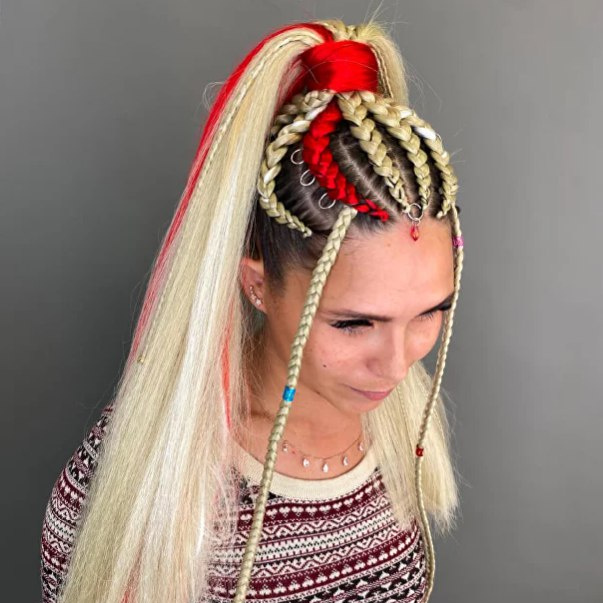 Брейды в хвост/шишки. 10 шт