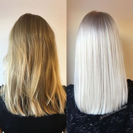 🔻Тотал Блонд: ОБЕСЦВЕЧИВАНИЕ всей длины порошком + окрашивание / тонирование ниже плеч