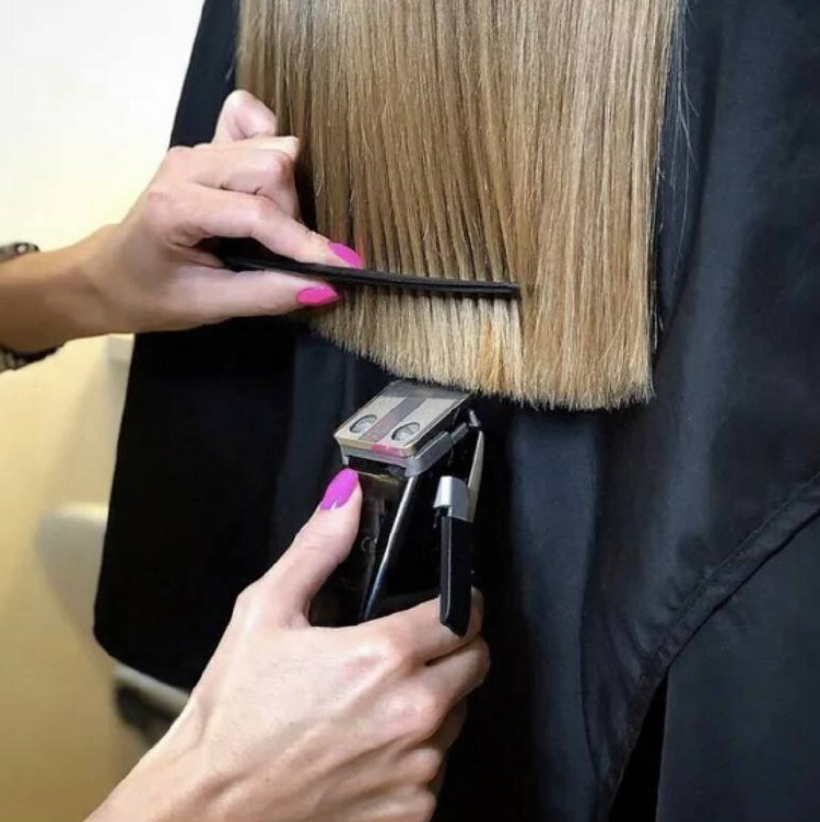 🔻СТРИЖКА✂️ КОНЦОВ, Прямой срез кончики [подравнивание МАШИНКОЙ + утюжок]❗️без мытья, ниже плеч