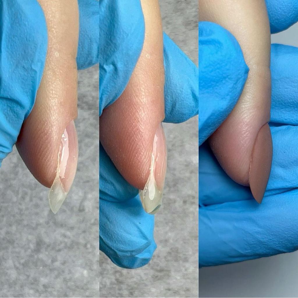 Сложная коррекция ногтей  (снятие, маникюр, восстановление формы ( поднятие клюющих ногтей, переход из овала в квадрат и т д), укрепление гелем, покры