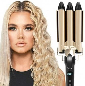 Локоны на тройную плойку (без мытья головы)