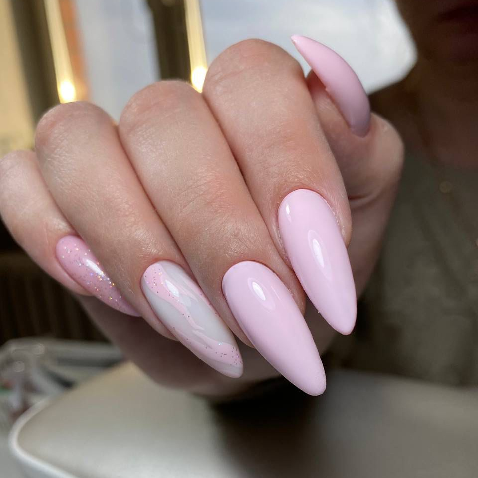 Коррекция нарощенных ногтей ( покрытие Luxio )