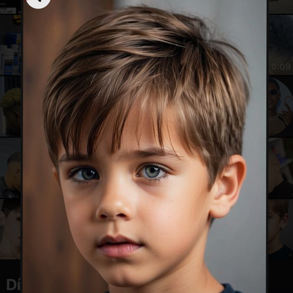 Corte de niño a tijera
