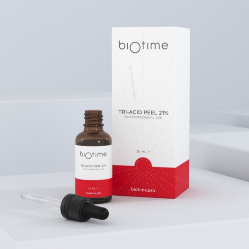 Трехкислотный  TRI-ACID PEEL 21%
Пилинг с тремя видами кислот pH 2,5±0,3.
Тройное действие AHA- и BHA-кислот для выраженного анти-акне эффекта.