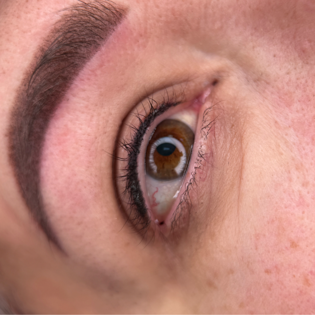 Коррекция перманентного макияжа век ( межресничка)