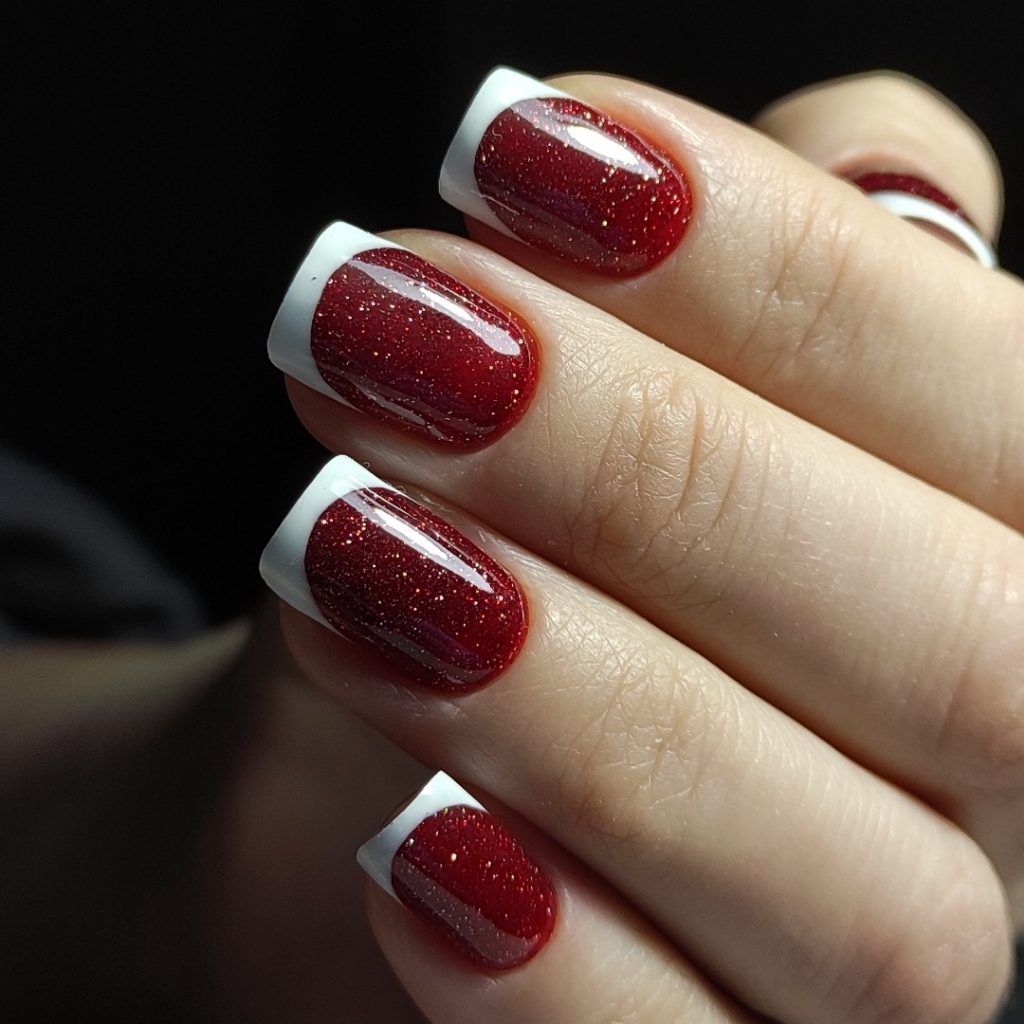 Маникюр с укреплением + френч