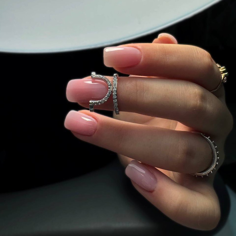 Маникюр с укреплением (однотон)