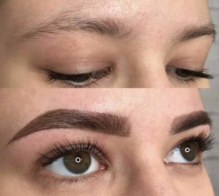 Окрашивание бровей хной