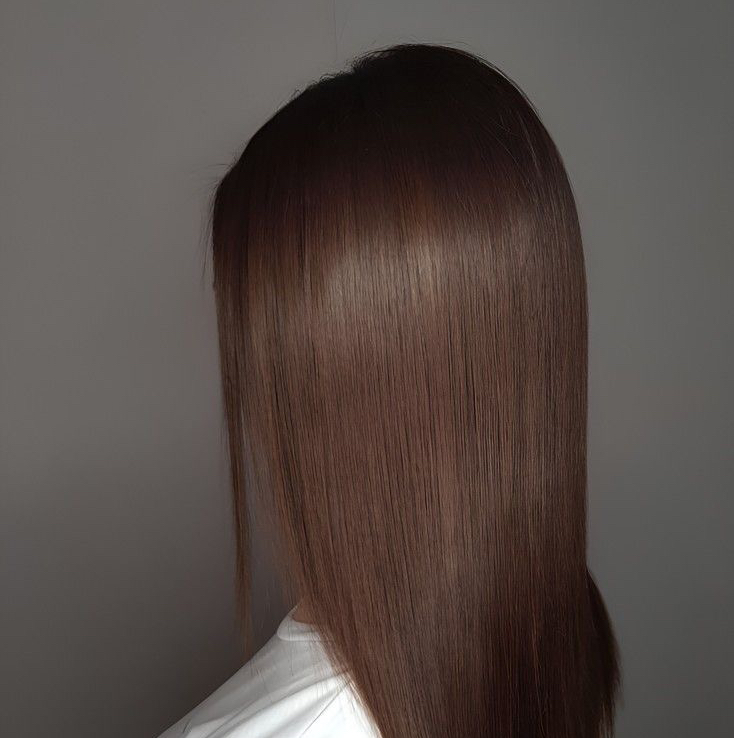 Окрашивание волос в 1 тон. Волосы до плеч