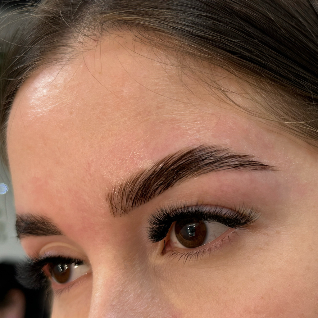 Долговременная укладка бровей с окрашиванием краской