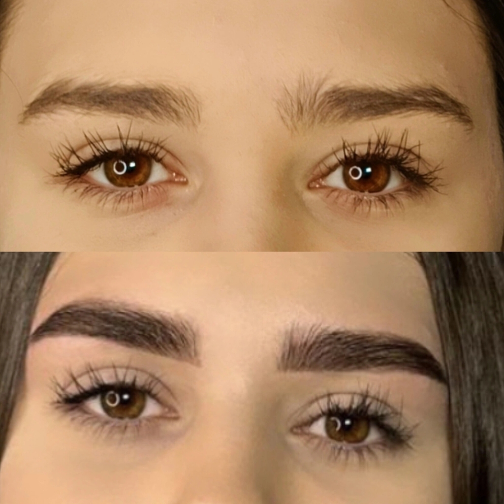 Окрашивание + коррекция бровей