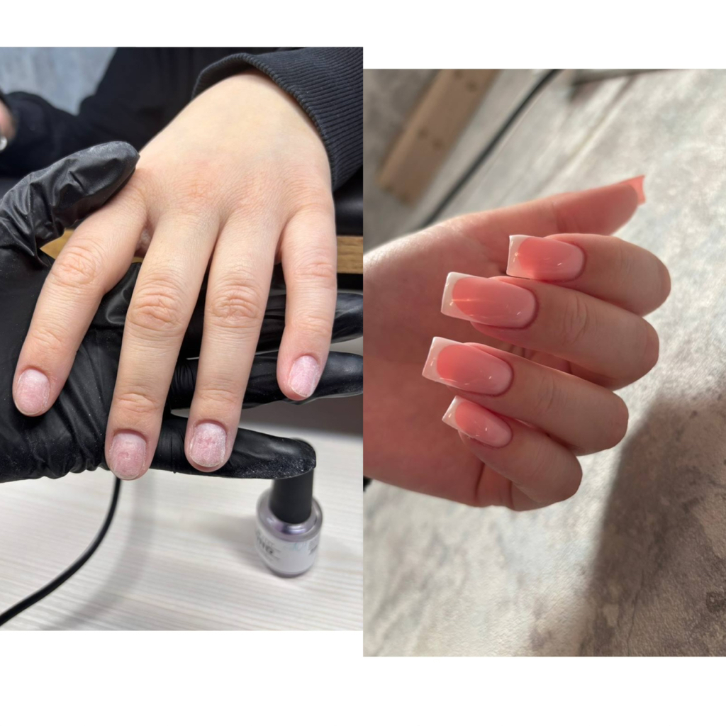 Наращивание ногтей (средняя длина )