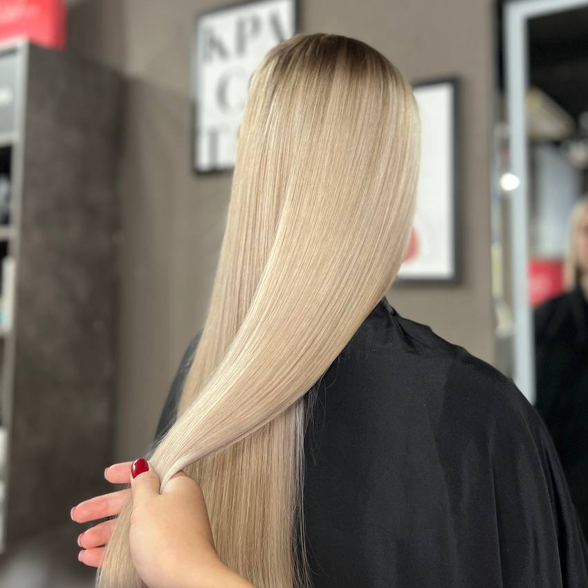 Тонирование (однотонное окрашивание ) на длинные волосы