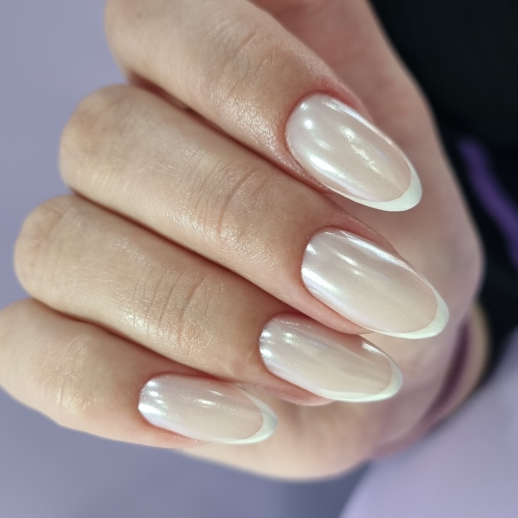 Френч, лунки, втирка