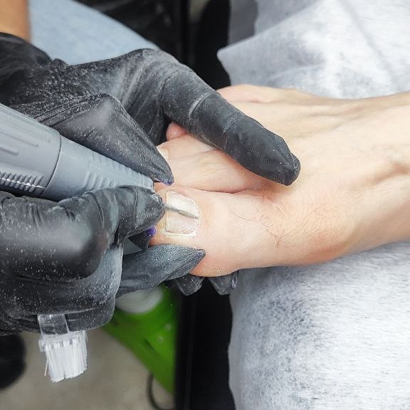 Обработка пальчиков ног+покрытие гель-лак