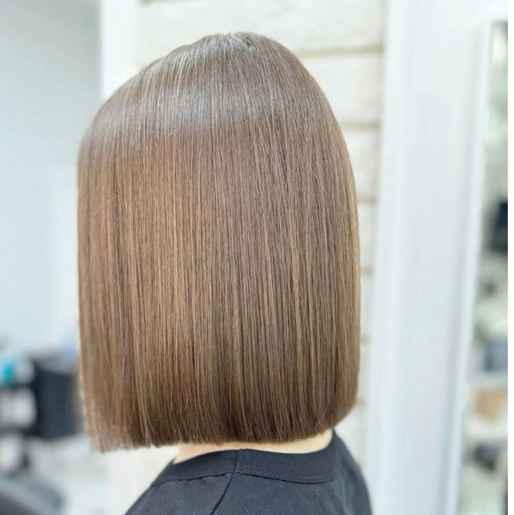 Кератин. Короткие волосы (по плечи, до 30 см)