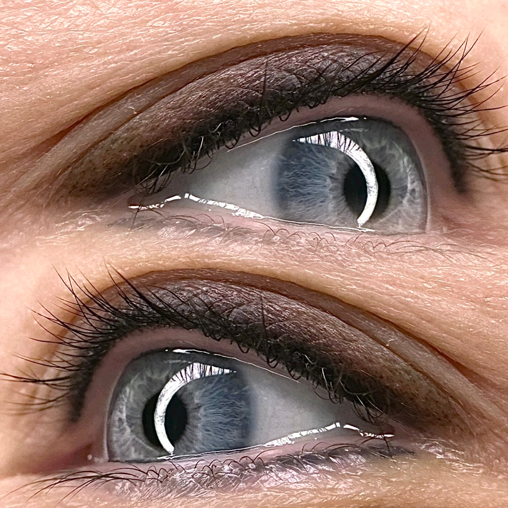 Перманент ГЛАЗА межресничка с тенью/растушёвкой (первичная)