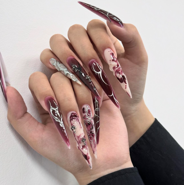 Наращивание ногтей длина выше 5-ки