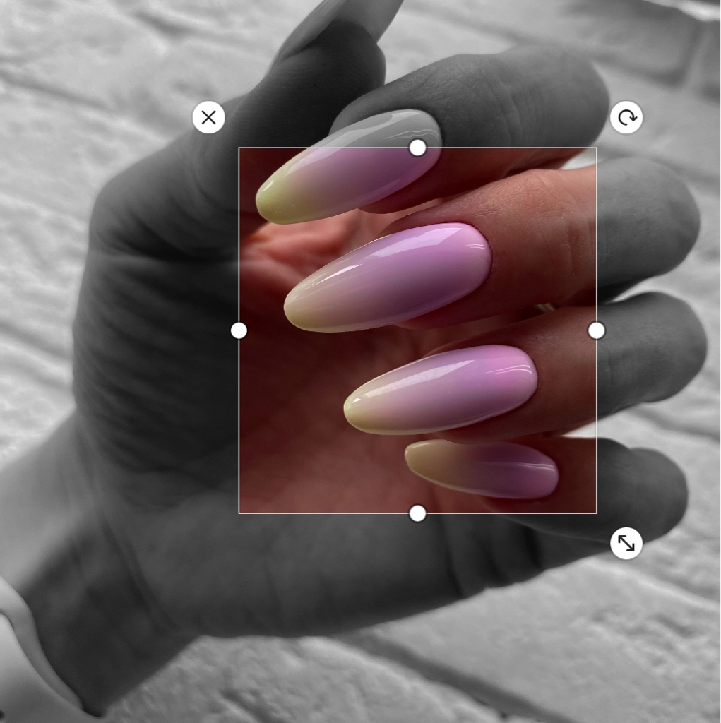 Коррекция френч / цвет / градиент гелями или блёстками / втирка