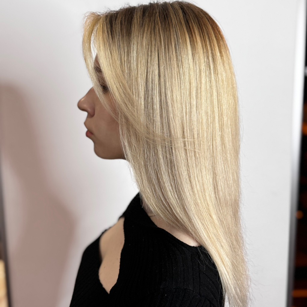 Тонирование волос средней длины