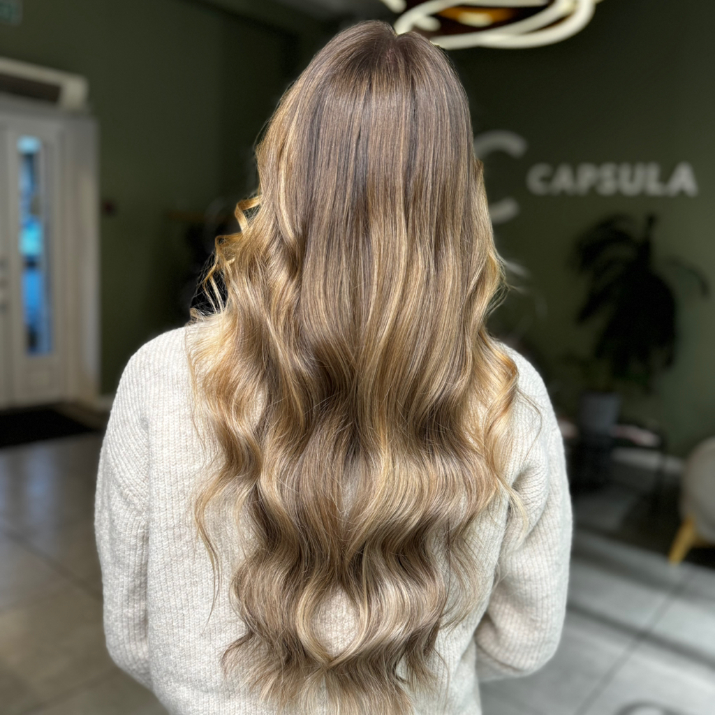 Шатуш на длинные волосы