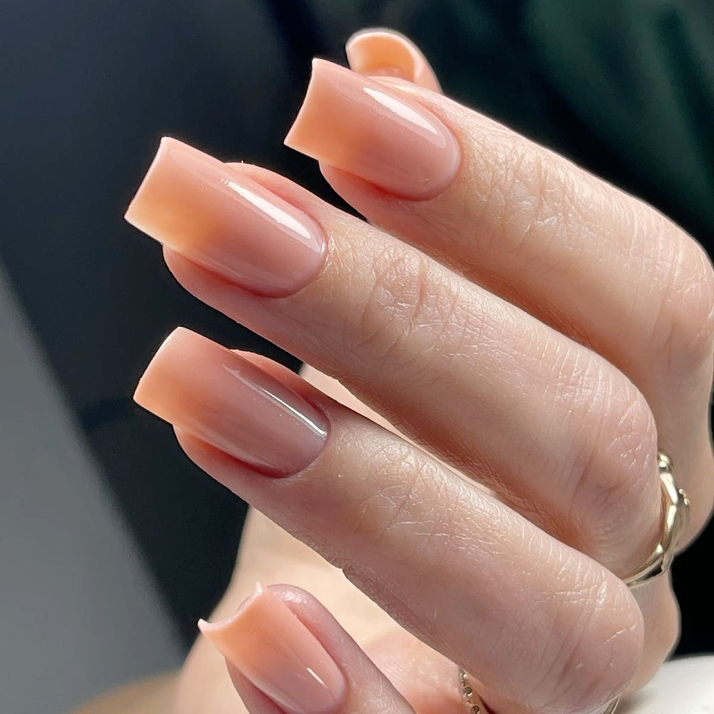 Комби маникюр базовое покрытие + гель лак (s-m длина)