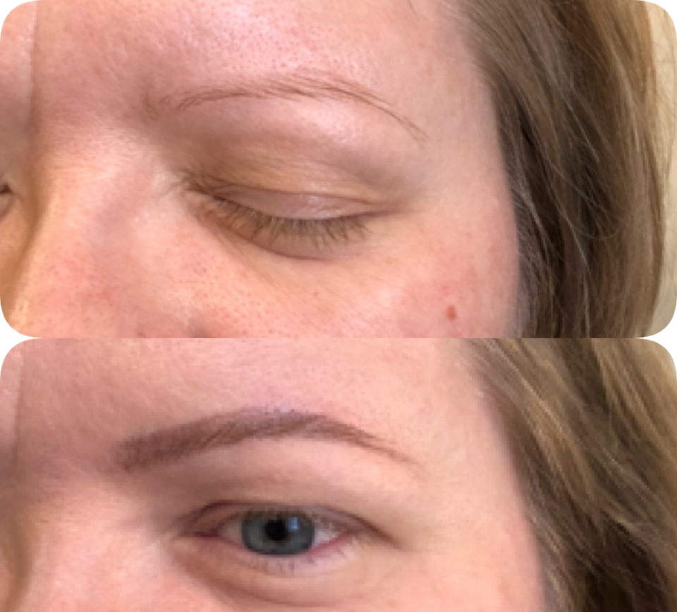 Нано напыление бровей