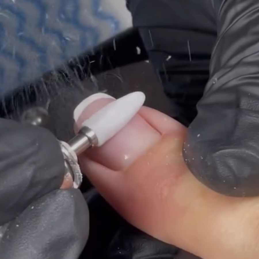 Снятие материала без покрытия/ Removing material without gel coating