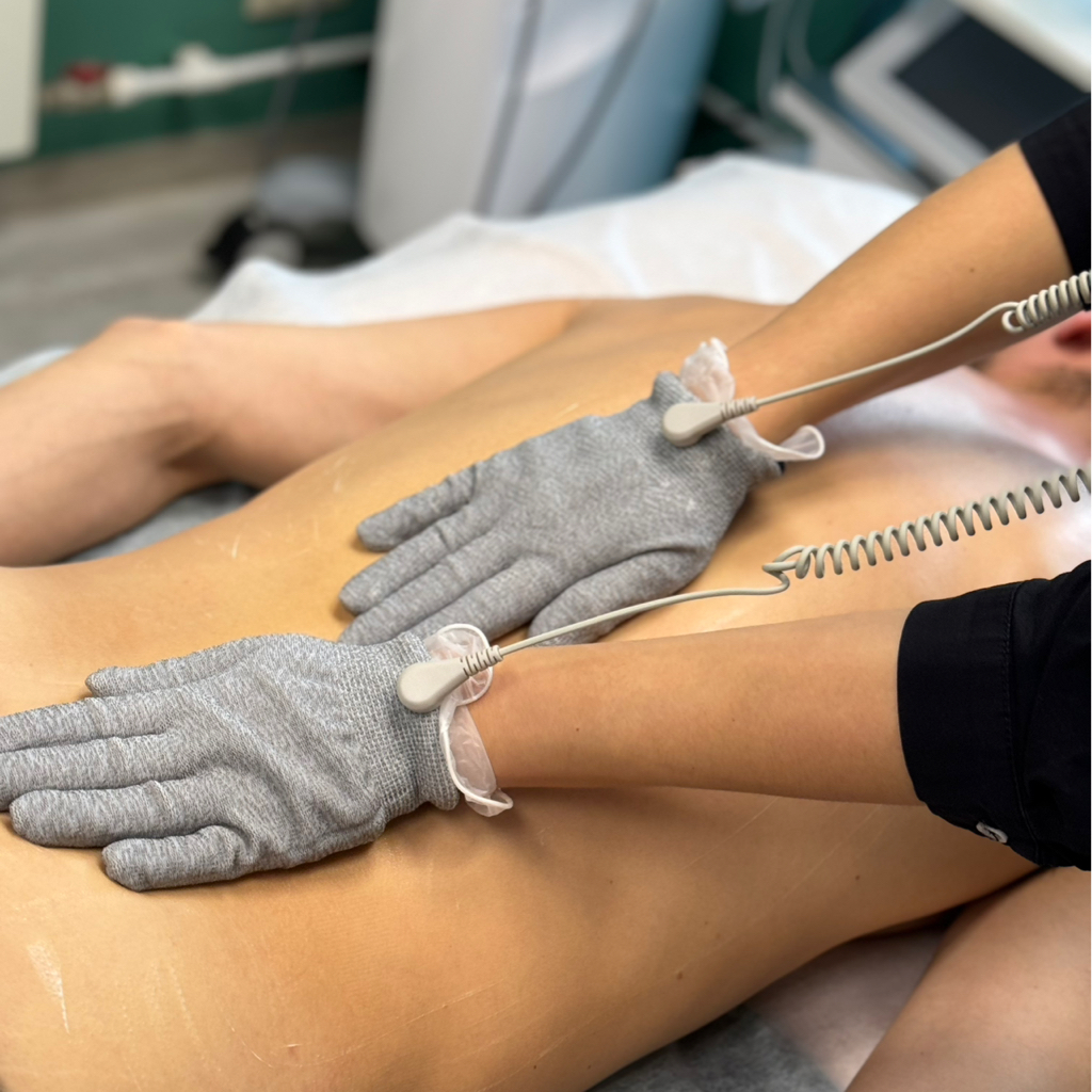 Массаж в перчатках Биотоки FOHOW