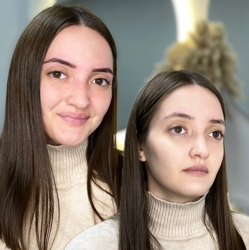 Окрашивание бровей + коррекция