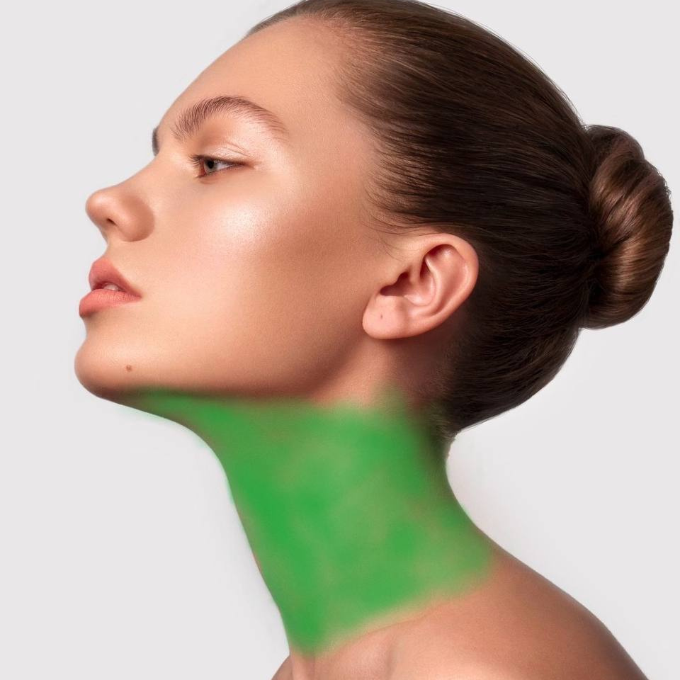 Лазерная эпиляция женская: поверхность шеи полностью