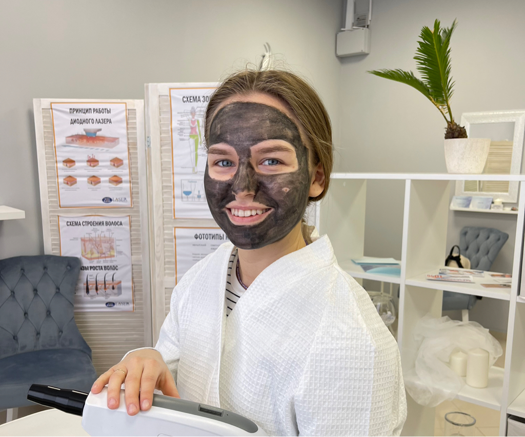 Карбоновый пилинг (лицо и шея) -8 сеансов