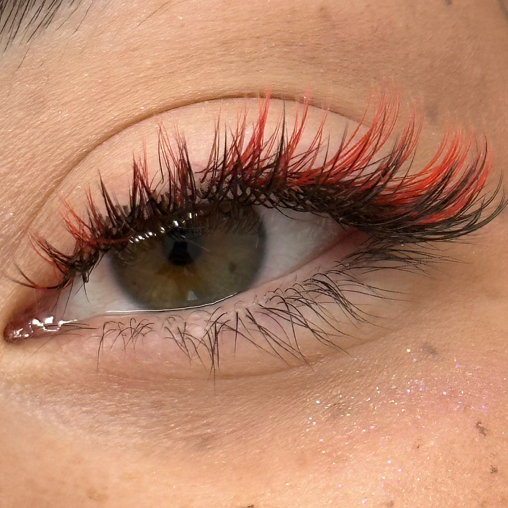 Лучи/цветные ресницы/стразы