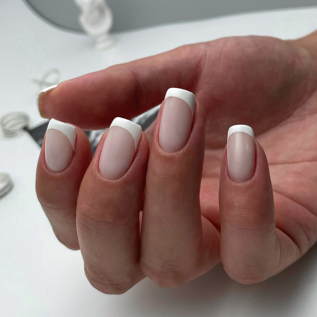 Маникюр  с покрытием + френч