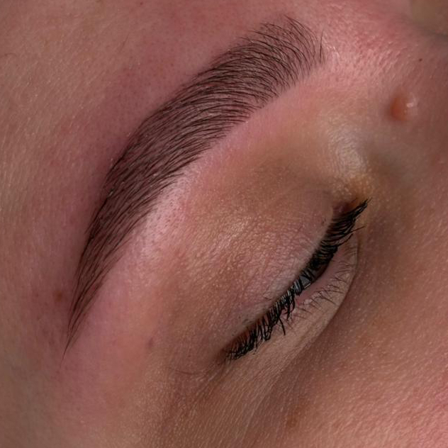 Моделирование +окрашивание бровей краской