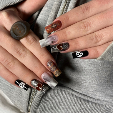 Наращивание короткие 
1-3 длина