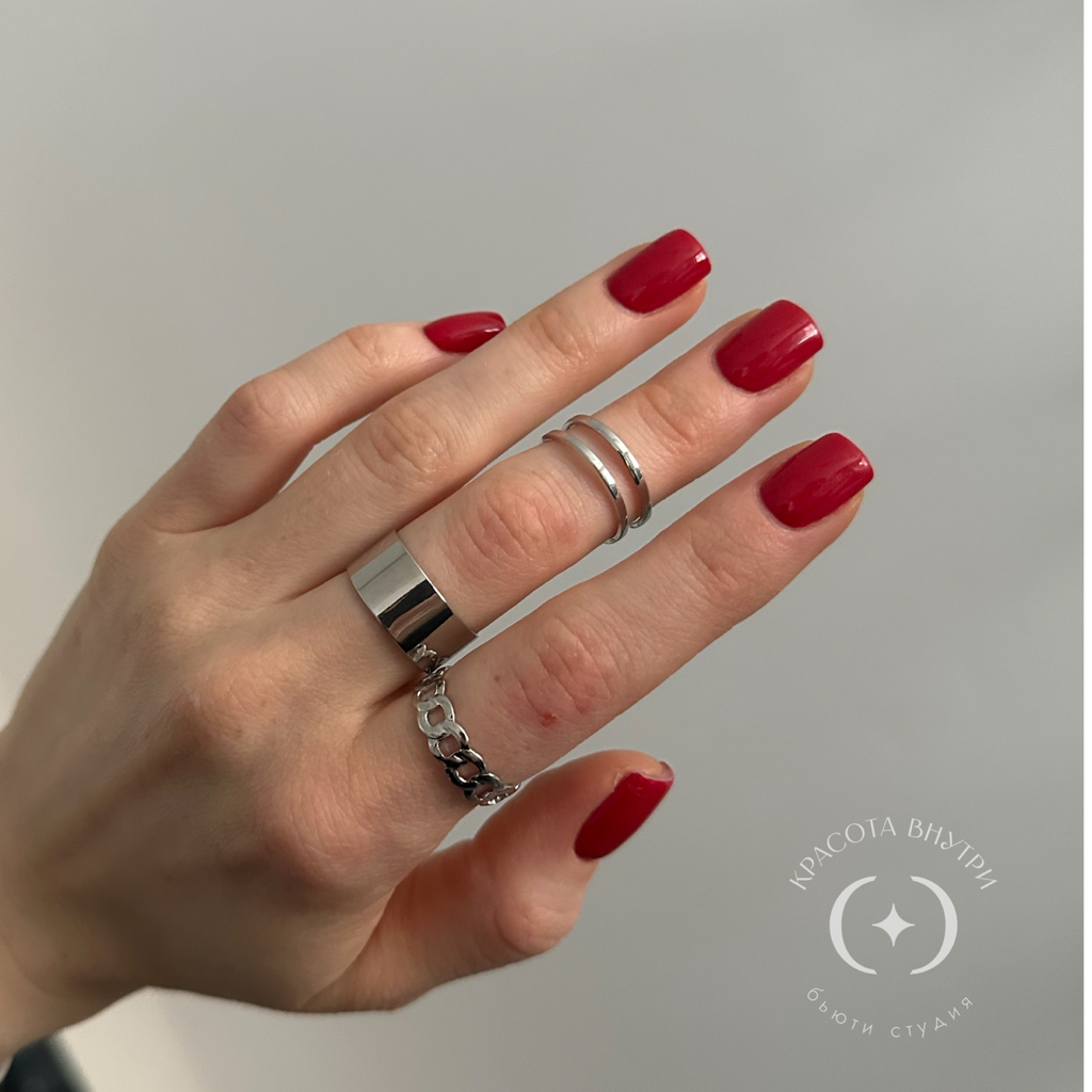 Маникюр с покрытием гель-лак КОРОТКАЯ  длина