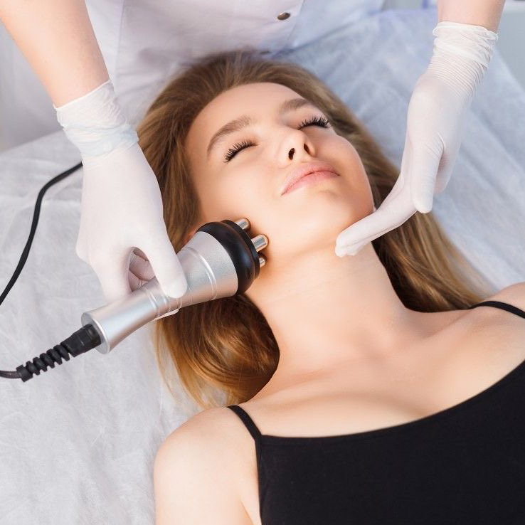 Массаж сферами  лицо полностью + РФ лифтинг