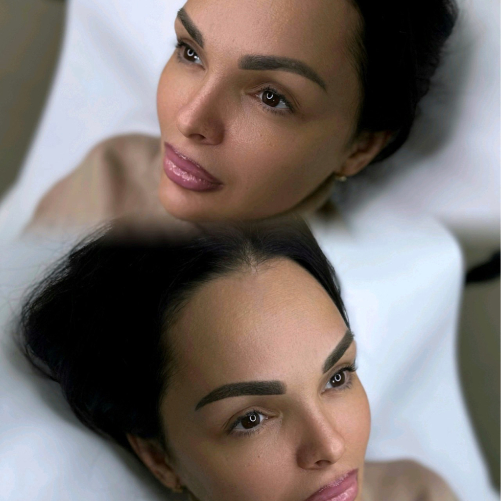 Обновление перманентного макияжа бровей или губ для новых клиентов