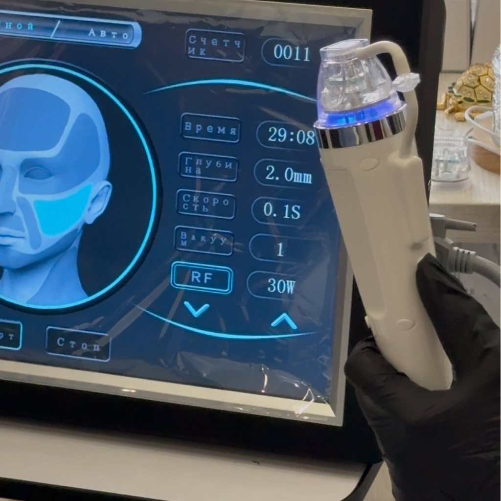Микроигольчатый рф лифтинг Комплекс тело( ягодицы+живот+внутренняя поверхность бедра+ колени )