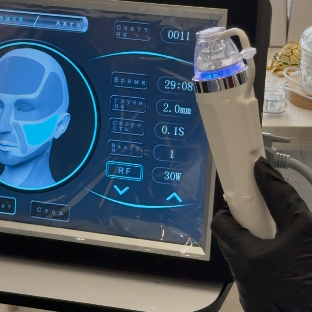 Микроигольчатый рф лифтинг комплекс лицо полностью + шея+ тело (любые 3 зоны+ колени)