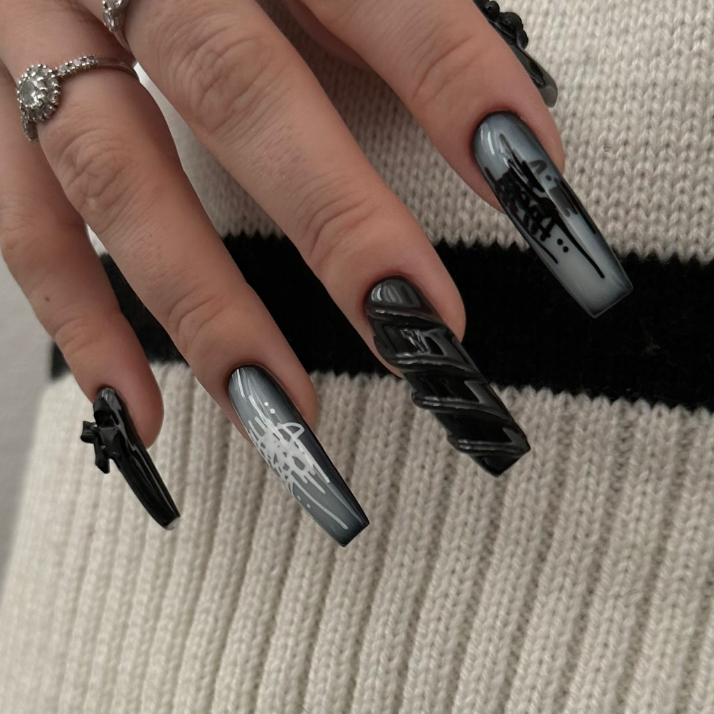 Наращивание ВФ + гель (CRAZY дизайн)