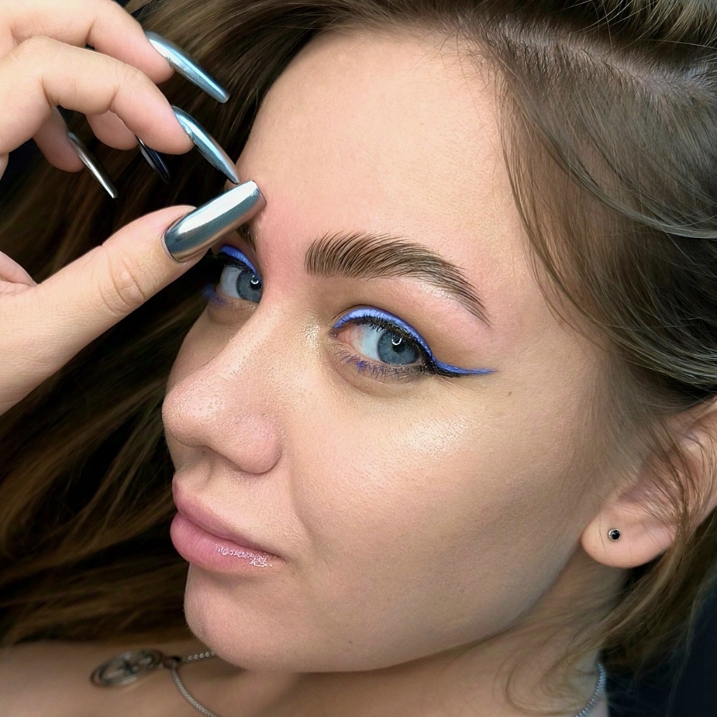 Долговременная укладка с окрашиванием краской + коррекция воск/пинцет+уход