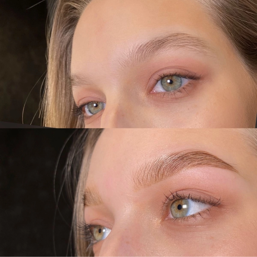 Ламинирование бровей+окрашивание краской