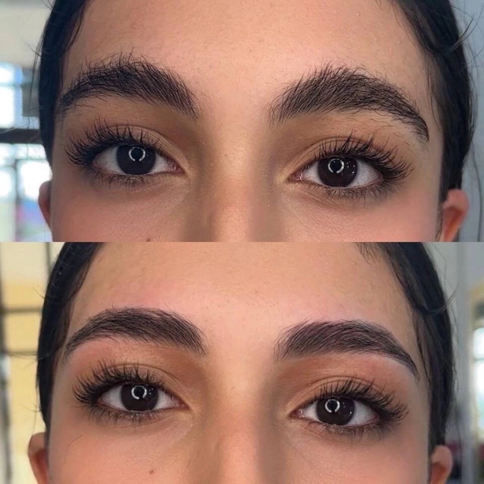 Прореживание бровей