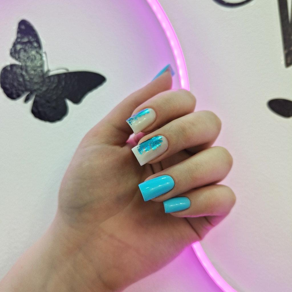 Длинные ногти-маникюр с покрытием