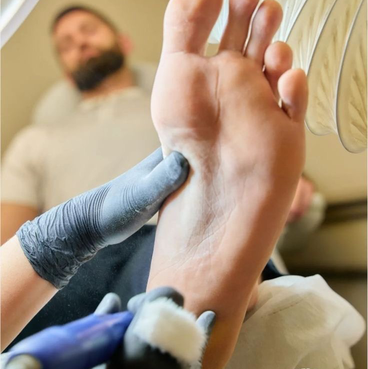 Мужской полный педикюр с препаратами Kart