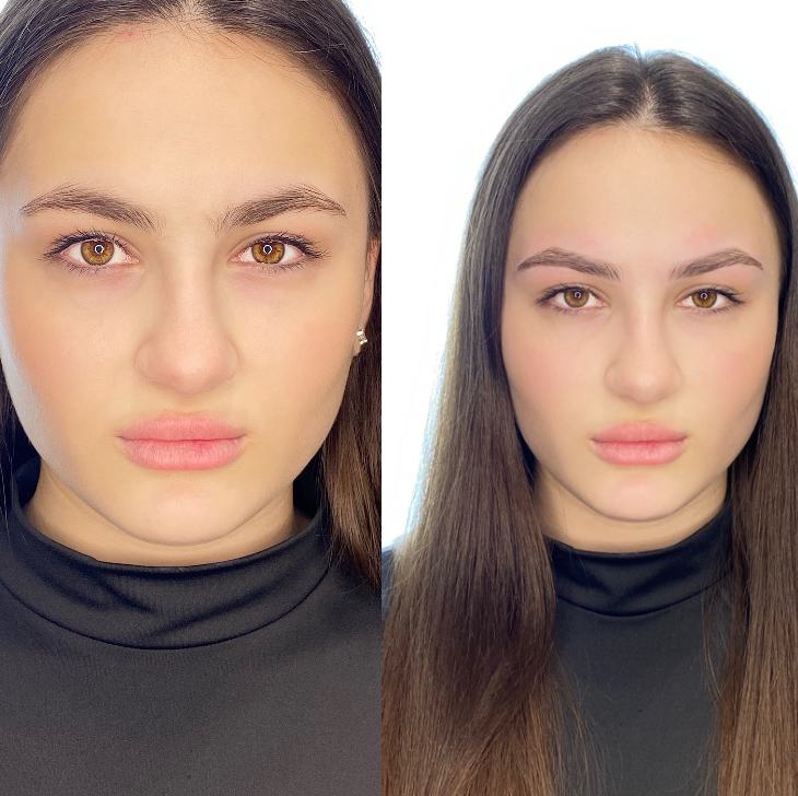 Коррекция бровей + прореживание + СПА уход